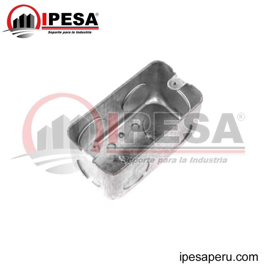 CAJA METALICO RECTANG. 0.9MM 1/2´´