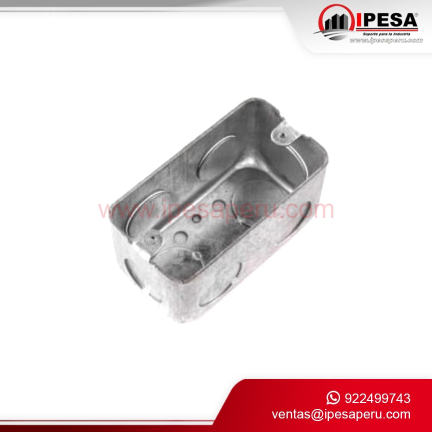 CAJA METALICO RECTANG. 1.5MM 1´´