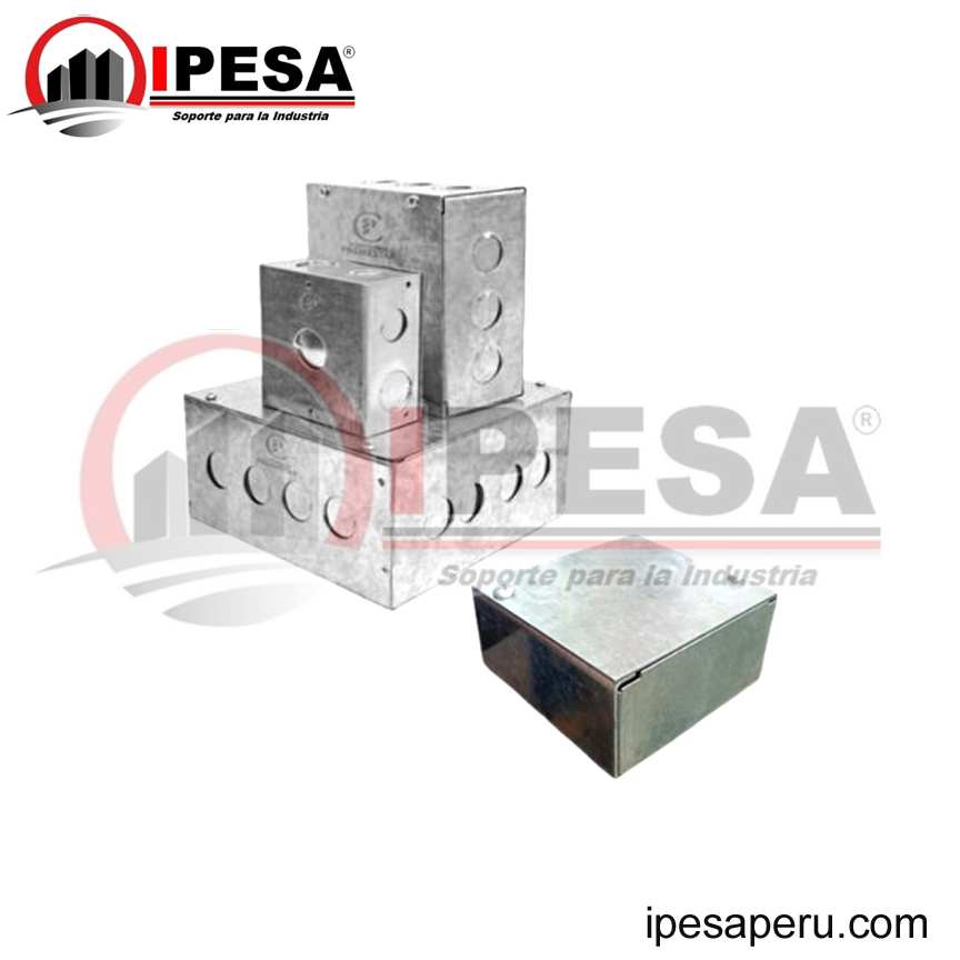 CAJA DE PASE 6´´X6´´X4´´(15cmX15cmX10cm) CON PERFORACION 1.2MM ESTANDAR