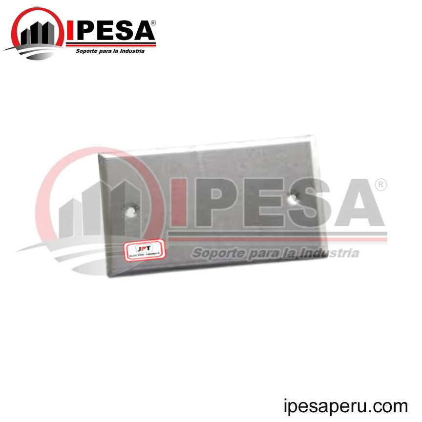 TAPA METALICO RECTANG. PERFORADO 0.9MM 1/2´´